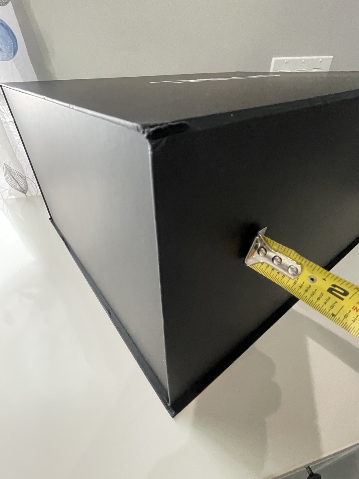 Auth Chanel Black Magnetic Gift Box XL Classic Flap 18” X 14” X 8” Flaws