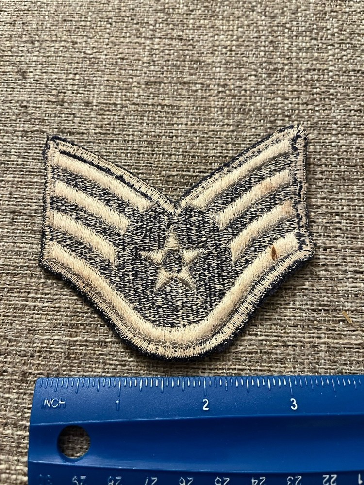 US Air Force Staff Sergeant Enlisted Rank Patch USAF INV15881