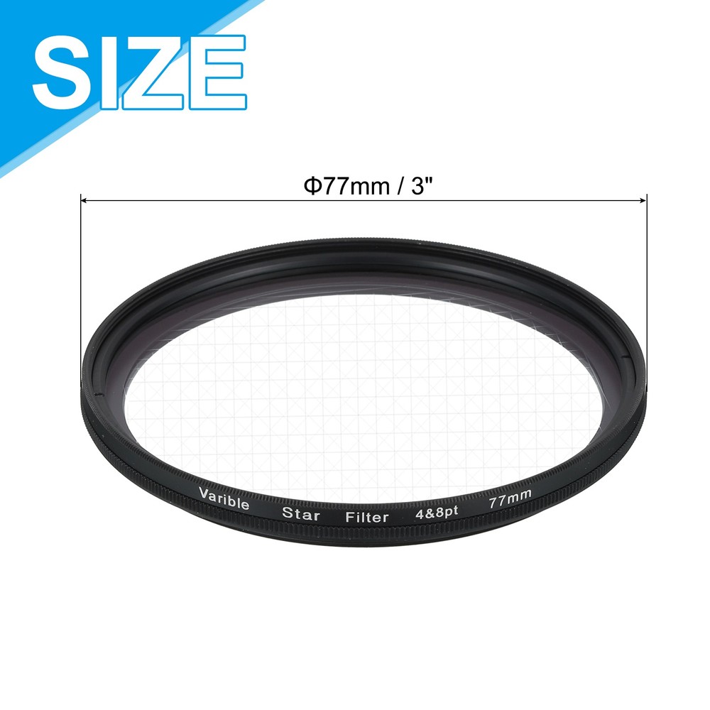 77mm Variable Star Filter 4-8 Points for Night Scenery Glassworks,1Pcs