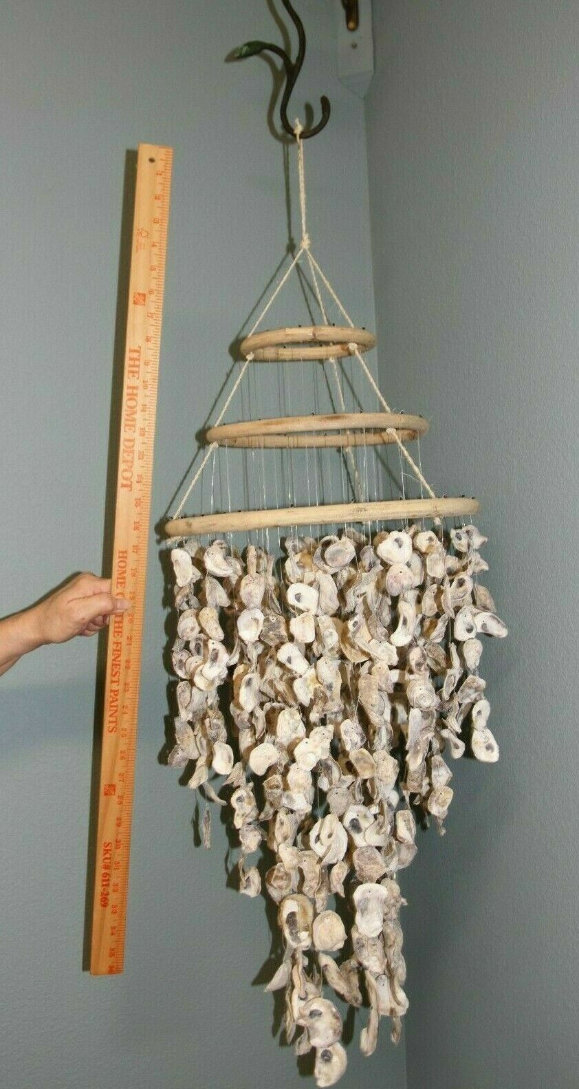 Oyster Bar Decor Oyster Shell Mobile Chandelier Hand-Crafted, Oyster Expo