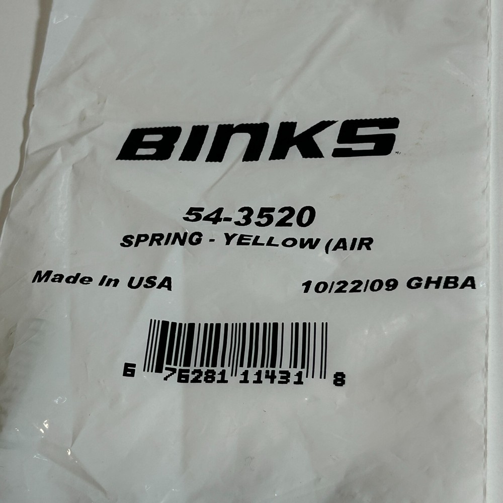 NEW BINKS 54-3520 SPRING YELLOW (D485)
