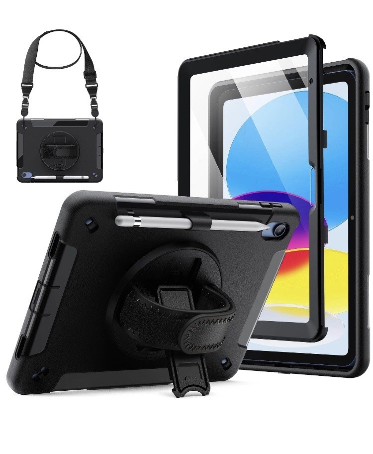 Case for iPad (A16) 11th/10th Generation (2025/2022) with Screen Protector