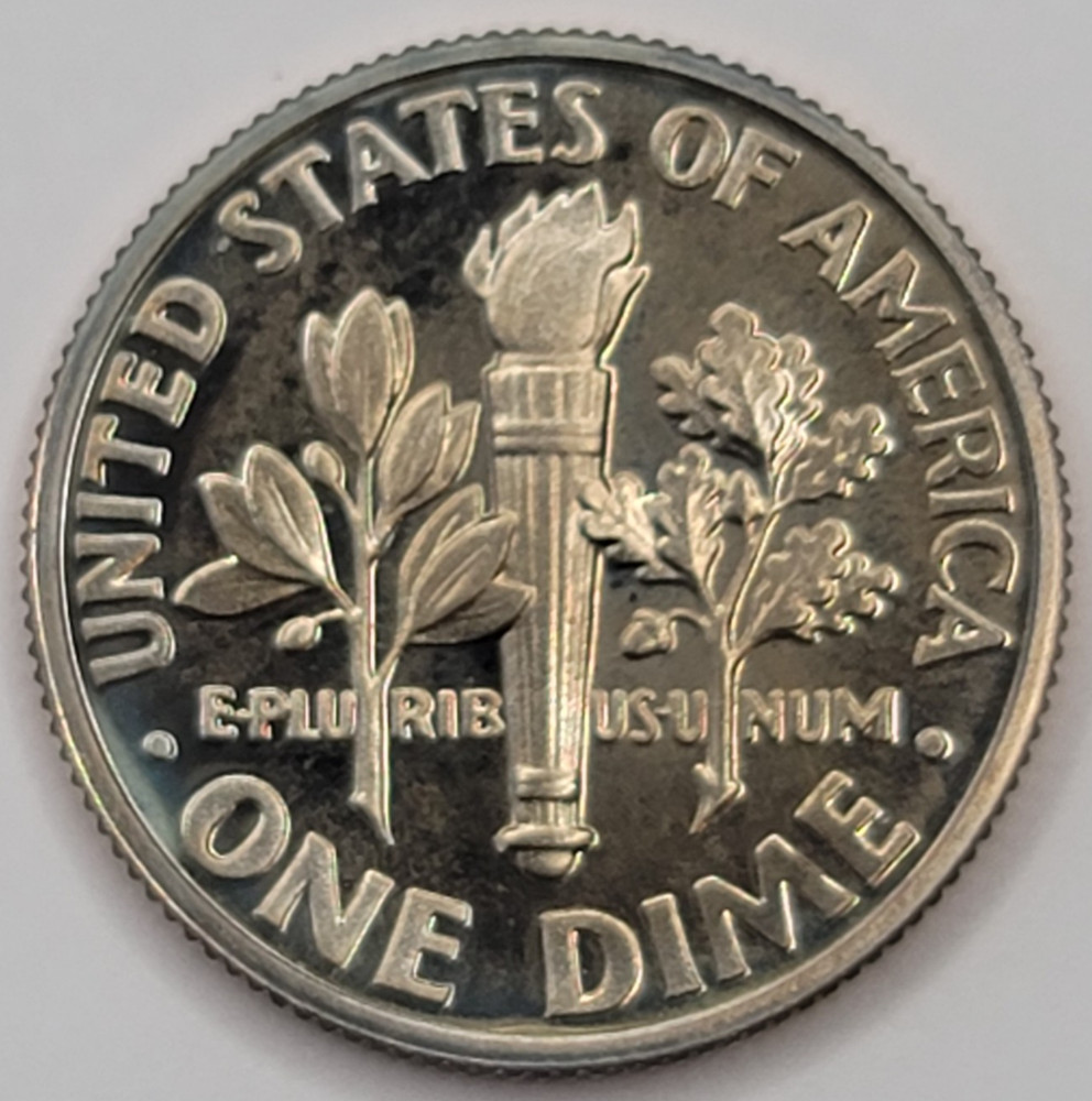 1987 S Gem Proof DCAM Roosevelt Dime - CN-Clad