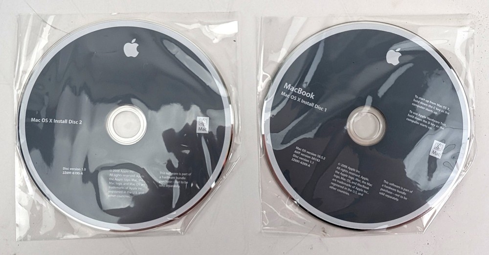 IMac OS X & Application Install DVD Leopard OS Version 10.5.2 Decals And Book