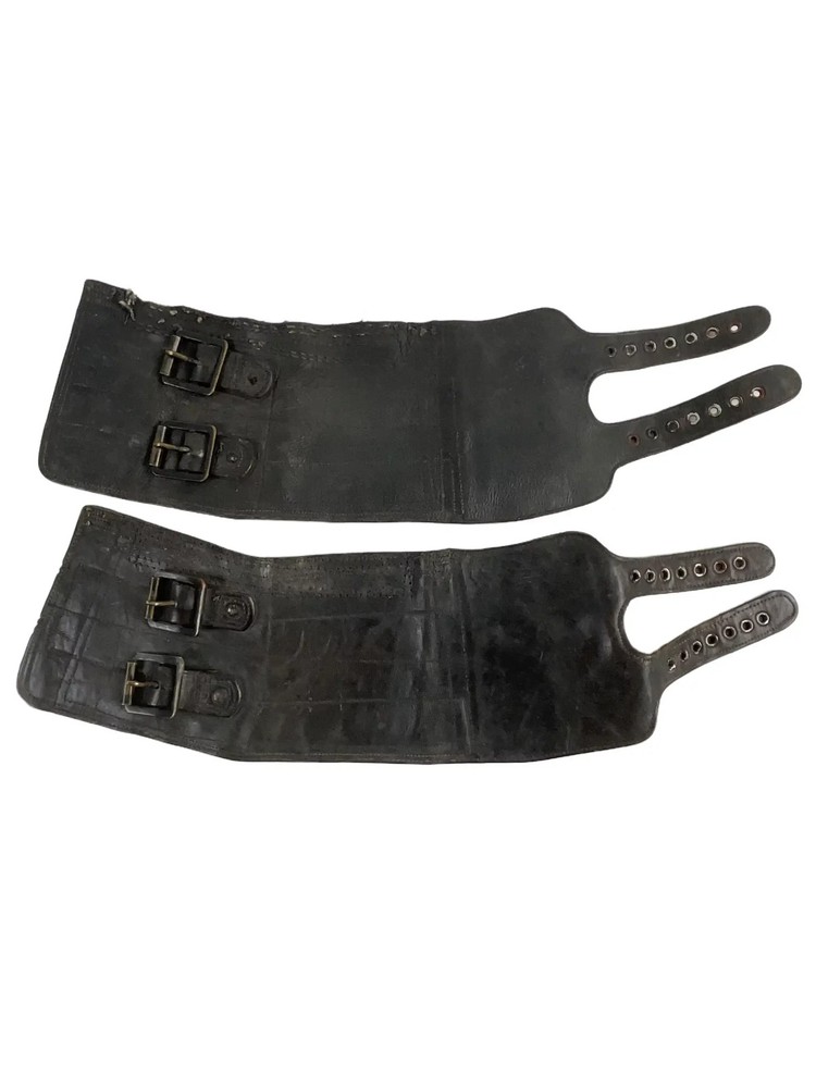 WW2 British Army Black Leather Gaiters