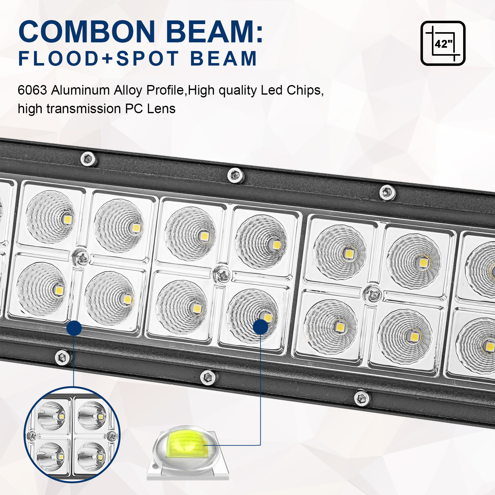 For Honda Talon 1000X-4 1000R Roof 42'' LED Light Bar Bracket Wire Kit+2x3" Pods