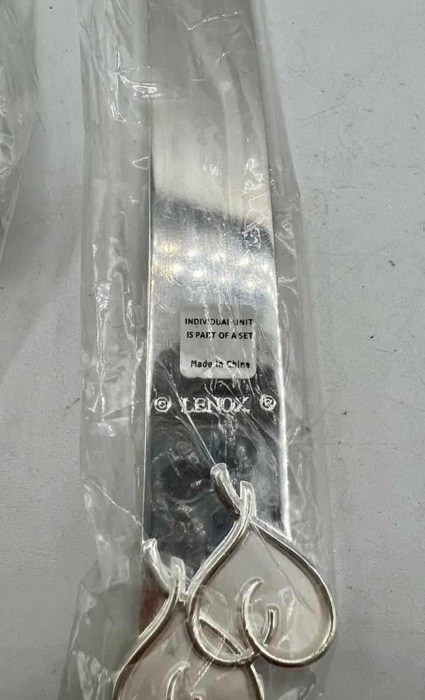 2 Piece-Lenox True Love Silver Plated Cake Serving Set Cake Server & Knife