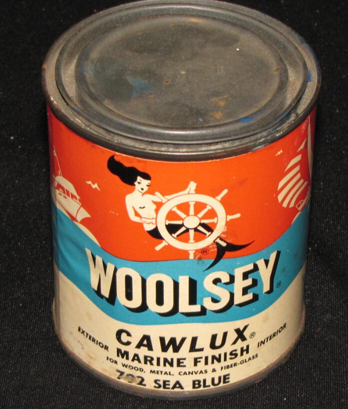Woolsey Cawlux Marine Finish 1 Pint Sea Blue   3/4 Full Can ~4"x 3.5"