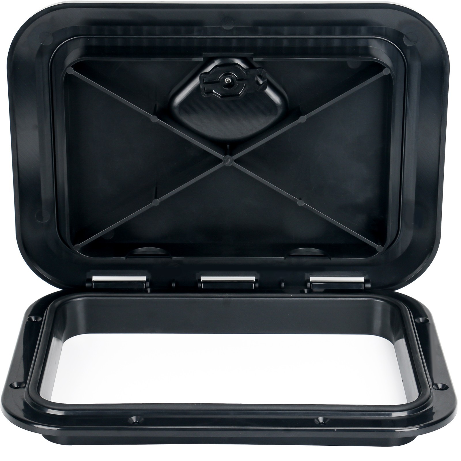 Black Boat Boat Hatch Cover Marine  ABS Boat Deck Hatch Lid  15 in With Handle