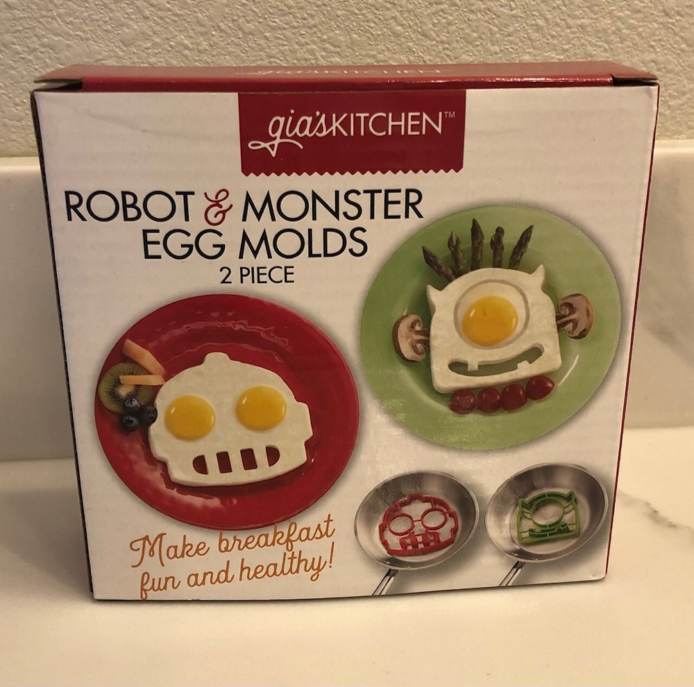 Gia's Kitchen Robot & Monster Egg Molds 2 Piece Set