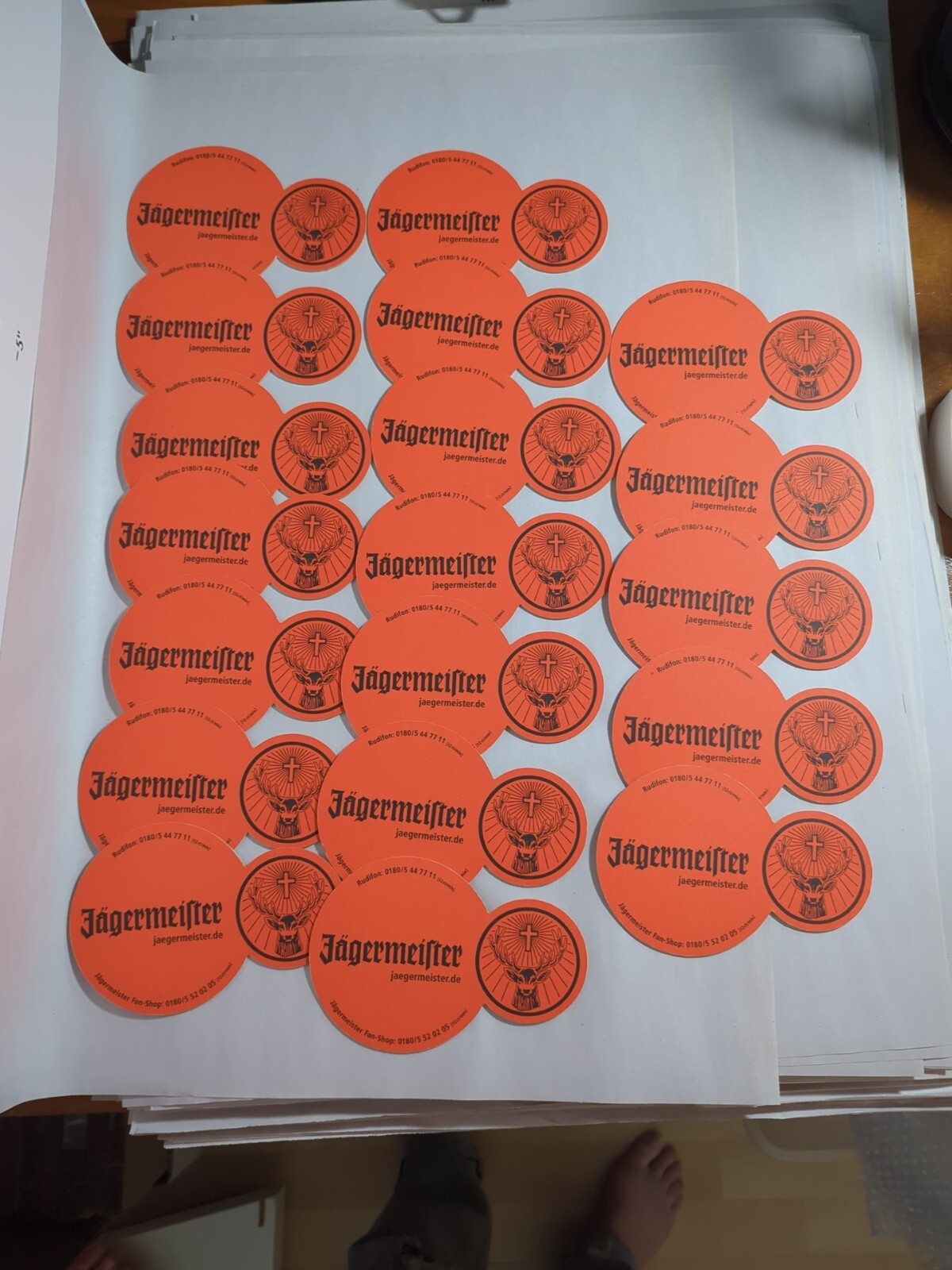 Jagermeister Orange Beer Coaster Germany "Master Of The Hunt" Made Since 1935