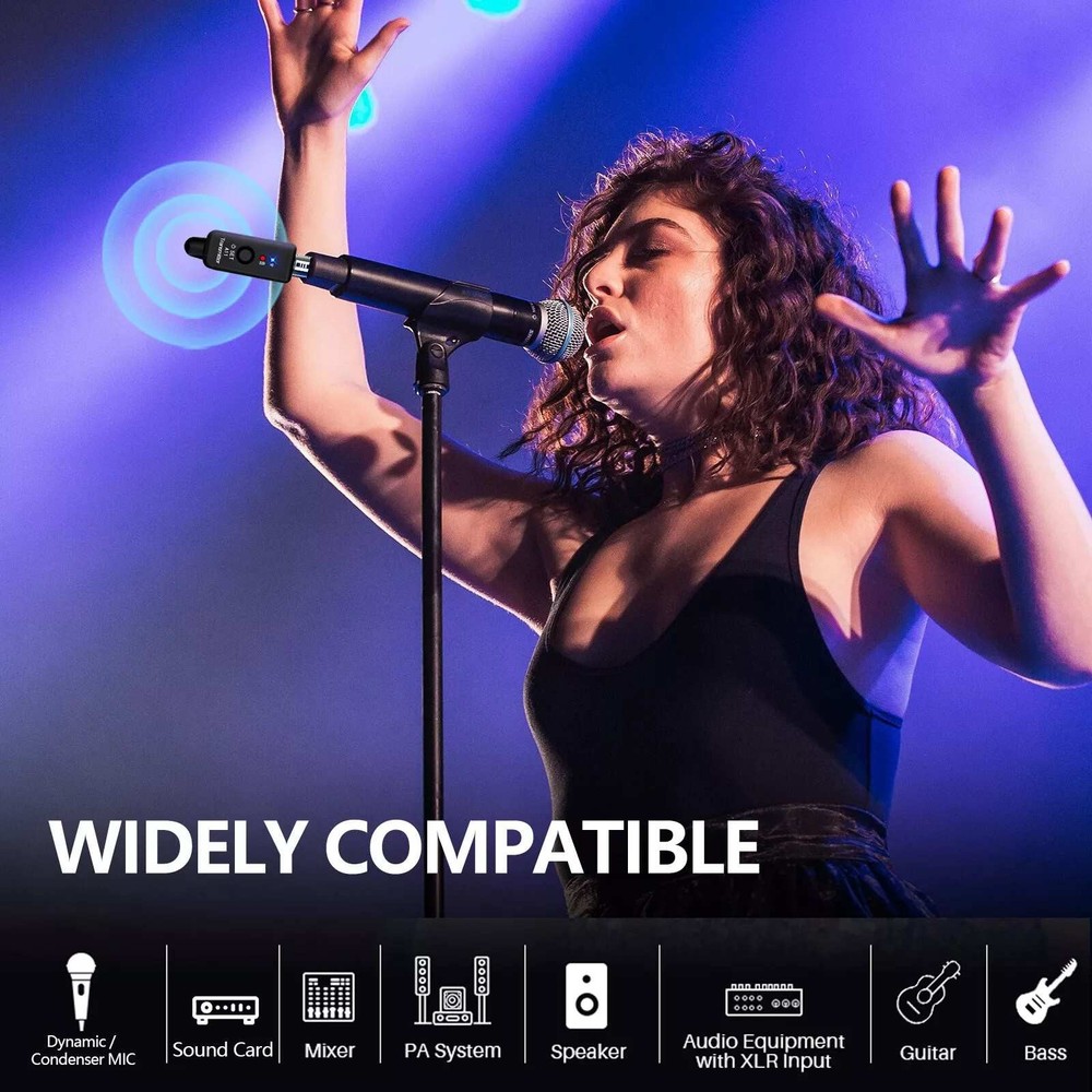 1set Wireless Microphone Transmitter&Receiver Ultra-Low Latency Transmission