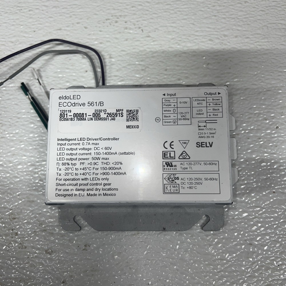 ⚡️eldoLED ECOdrive 561/B Constant Current Programmable LED Driver - 50W, 700MA