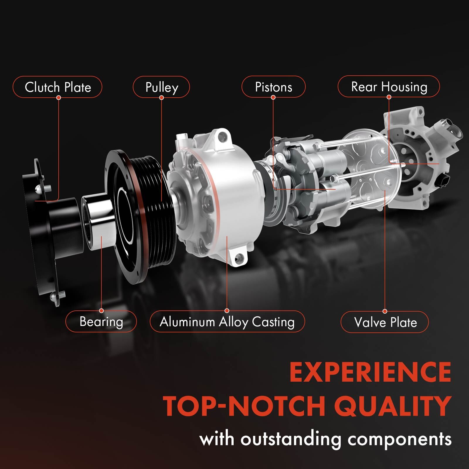 New AC Compressor with Clutch for Ford F-150 Lobo 2011 2012 2013 2014 V8 5.0L