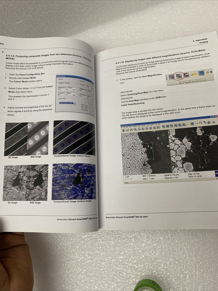 Zeus’s Software Manual Smart SEM V05.07 Operating Software For Scanning Electron