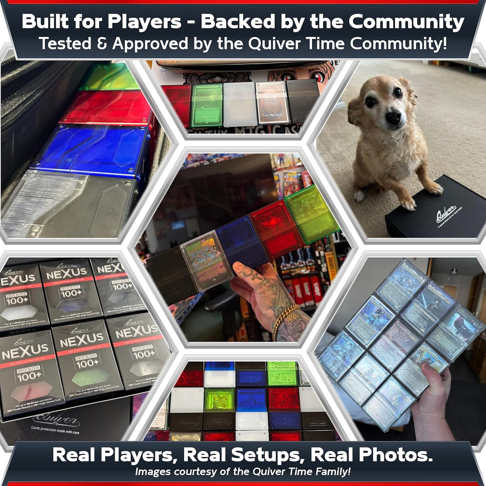 360° Modular Nexus Deckblock - Durable Stackable MTG Deck Box for Commander Fits