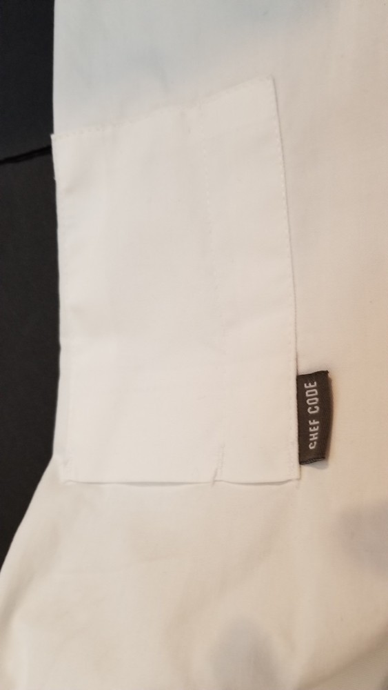 Chefs Shirt/Jacket White size Large. Chef Code.