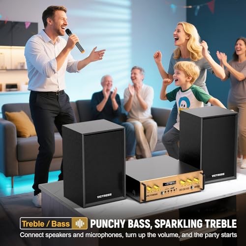 2.1 Channel Bluetooth Audio Amplifier, UHF Wireless Microphone System with