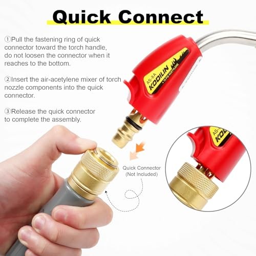 Self-Ignition Acetylene Torch Replacement Nozzle Tip, AS-8A Replaceable Tip