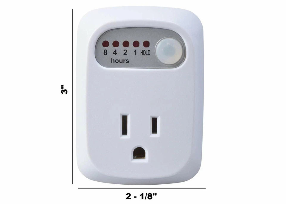 Woods Automatic Shut Off Countdown Timer, Safety Electrical Outlet 5 Presets