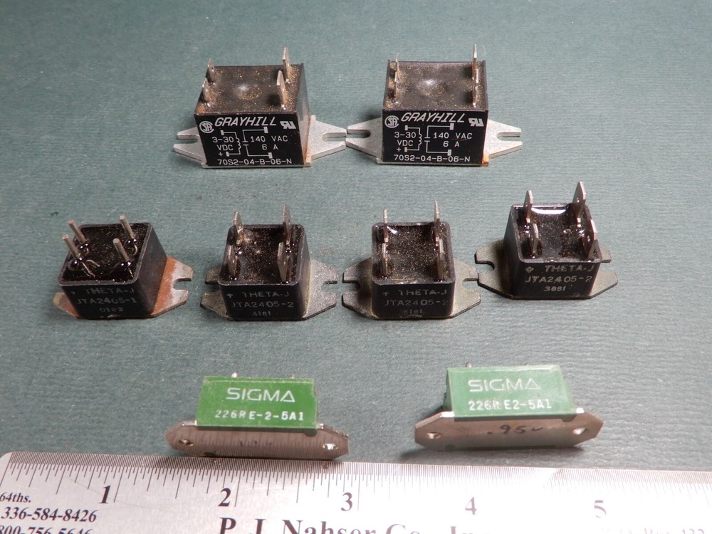 Theta-J Sigma Grayhill Solid State Relays Used Untested 70S2-04-B-06-N Plus!