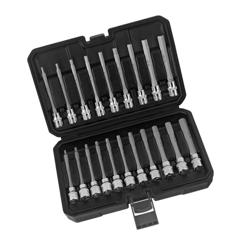 Practical 3/8" Hex Bit Sockets Kit 20PCS Extra Deep Design in Stable Steel
