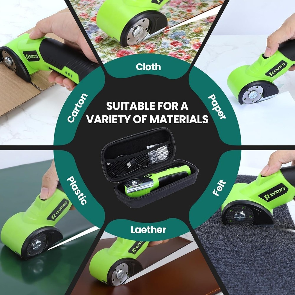 Multi-Functional Cordless Scissors for Fabric, Carpet, and More - 2 Blades!