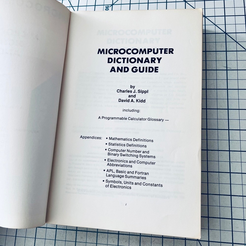 Microcomputer Dictionary and Guide 1976 Charles Sippl Vintage Computing Book