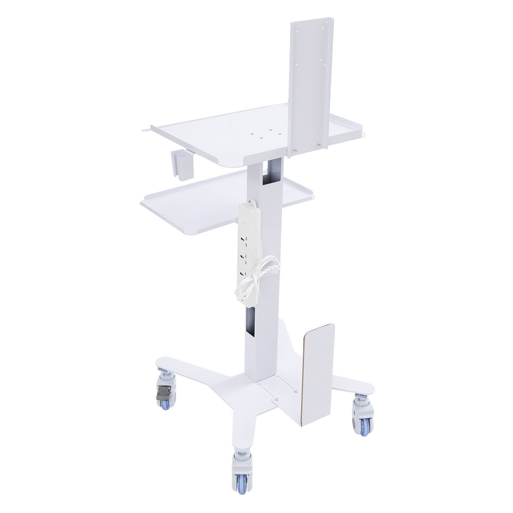 Adjustable Height Rolling Desk Computer Cart Mobile PC Laptop Workstation Table