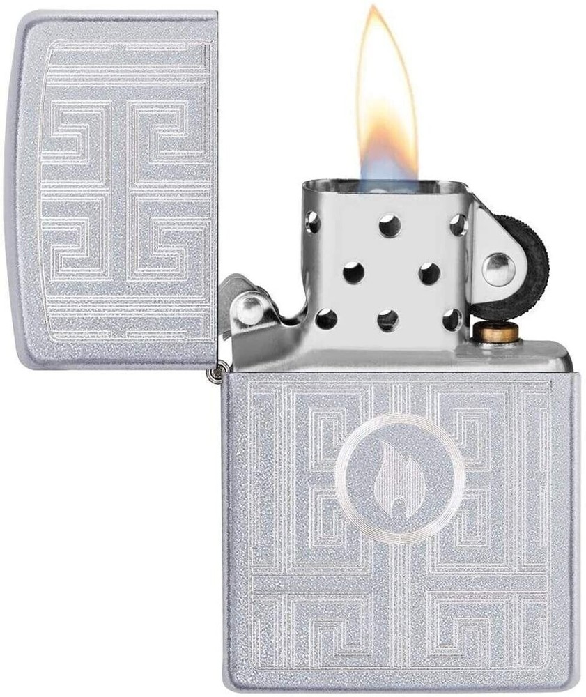 Zippo Labyrinth Design Satin Chrome 29857