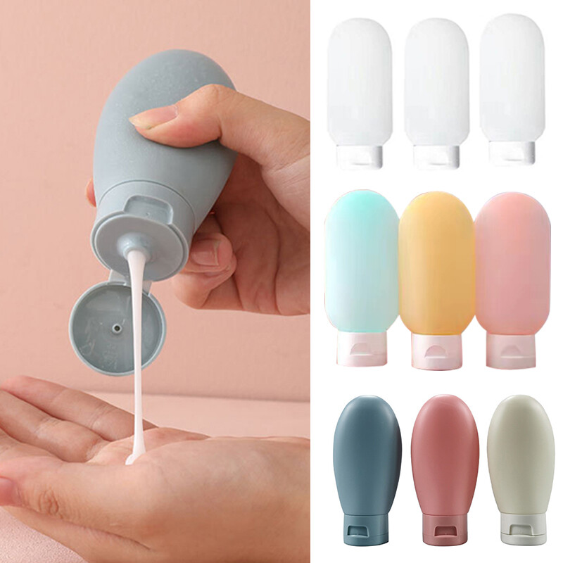 3Pcs/Set Plastics Travel Bottles Set Refillable Portable Lotion Container Empty