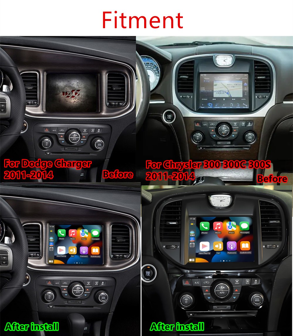 8.4'' Android Stereo Radio GPS Nav For 11-14 Dodge Charger Chrysler 300 Carplay