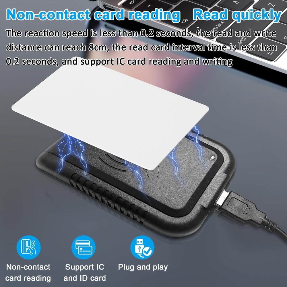 RFID Card Reader USB RFID Card Reader 125Khz Card Reader Contactless Proximit...
