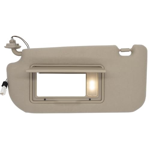 Driver Left Side Sun Visor Replacement Fits for Beige(Driver Side with Light)