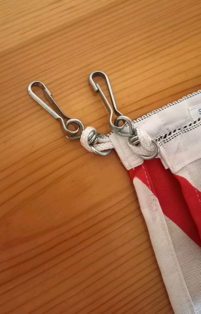 Large Big British flag with hooks. 154x92 cm.