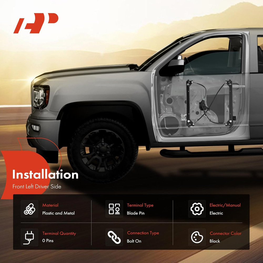 2016-2023 Model X Front Left Window Regulator–Compatible Replacement