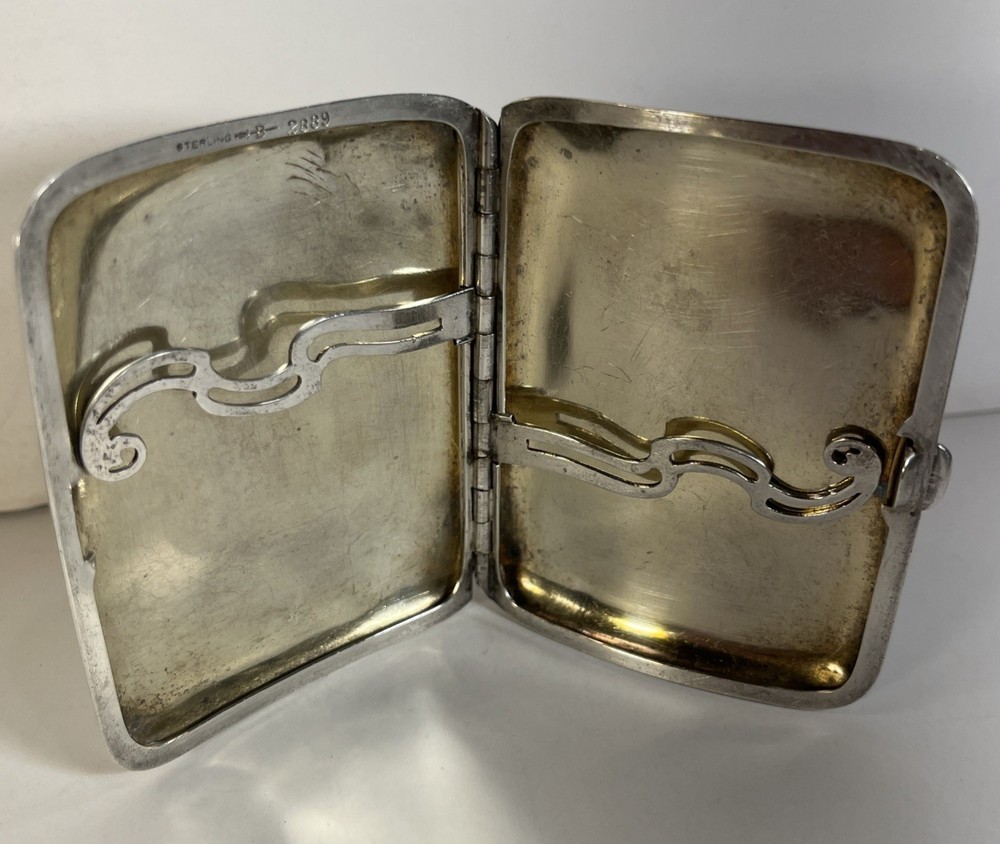 VTG Sterling Silver Cigarette Case heavy 80 grams