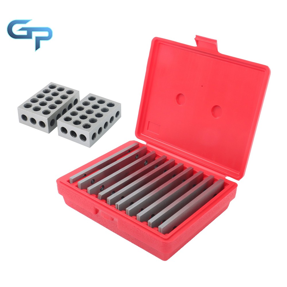 1/8" Thin Parallel Set and 1 Matched 1-2-3 Block Pair, 23 Holes
