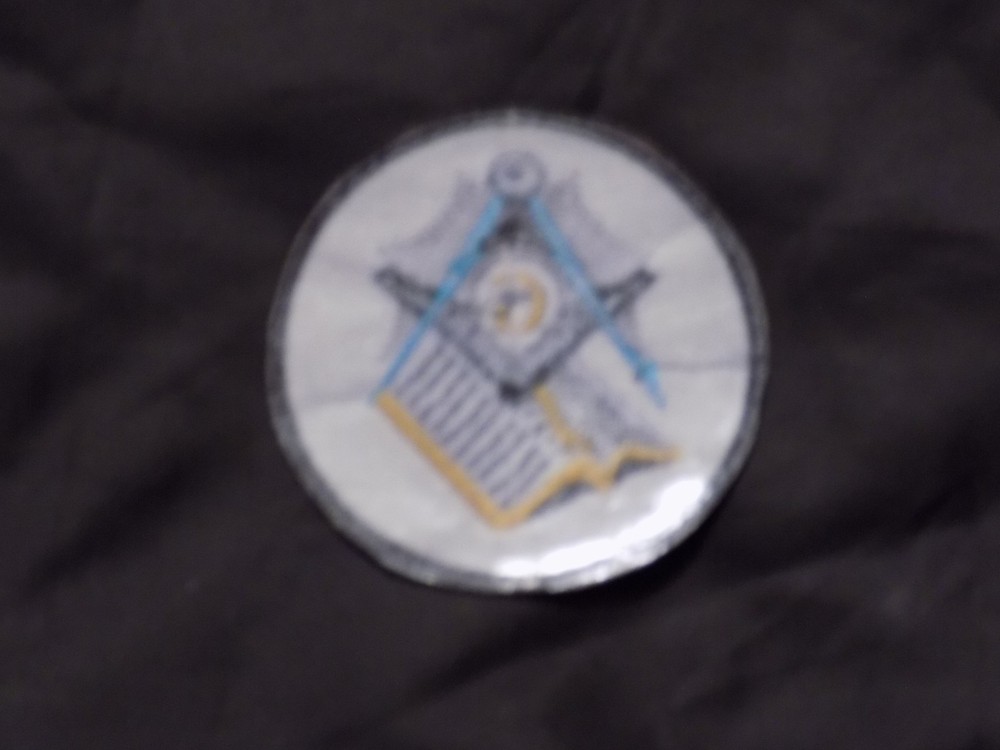 Masonic Bible Patch Square Compass Iron Sew Freemason Fraternity NEW!