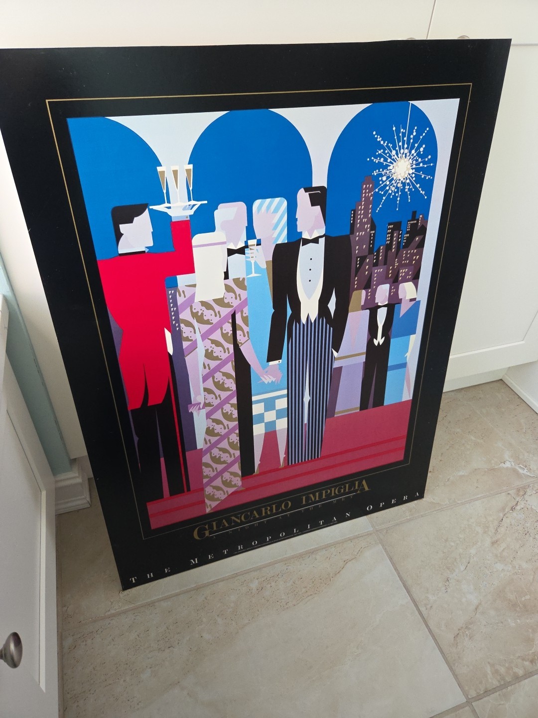 1984 GIANCARLO IMPIGLIA The Met Opera Poster On Board 25" × 30"