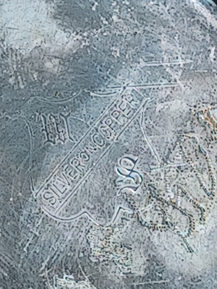 Silver On Copper Tea Set Hallmark At Bottom 5 Pieces