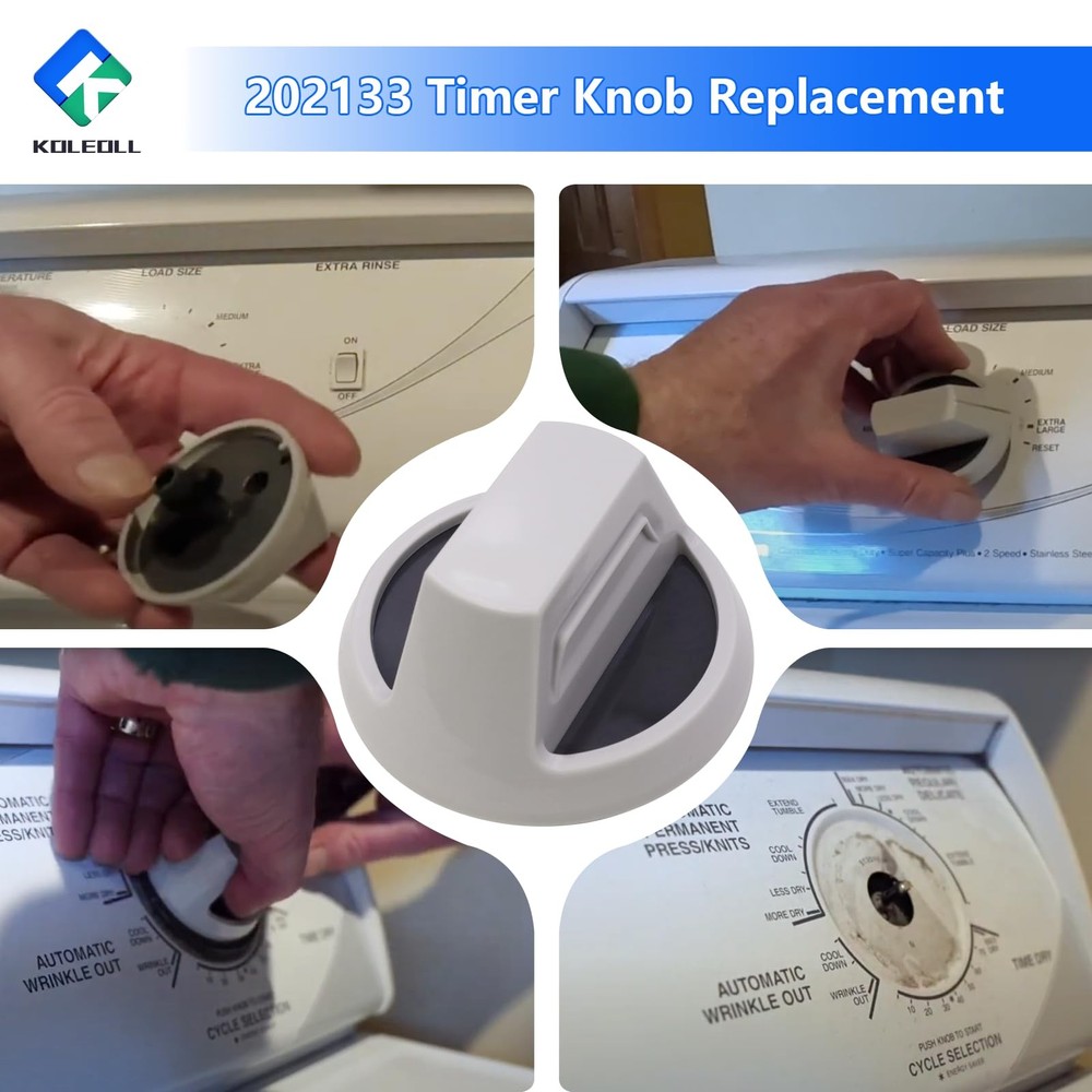 2PC 202133 Timer Knob Compatible with Speed Queen Washer Replace AP5183626 20249