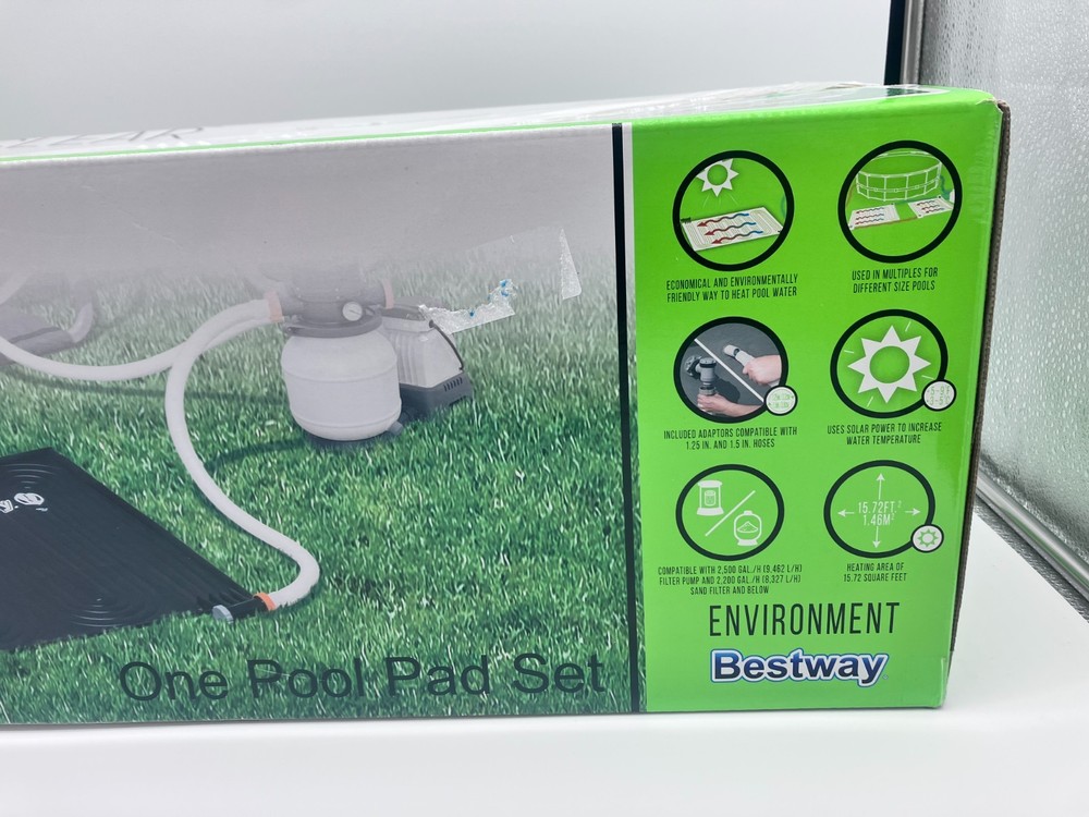 New! Flowclear 58759E Sun Powered Rectangular Pool Heating Pad for Above Ground