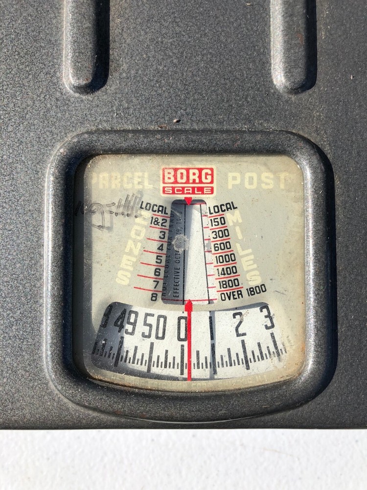 Vintage USPS Metal BORG PARCEL POST SCALE - Chicago