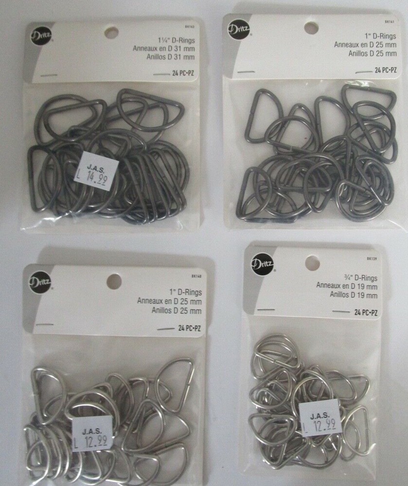 DRITZ D RINGS..4 DIFFERENT SIZES