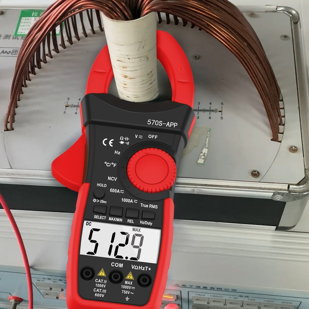 6000 Counts Digital Clamp Meter Multimeter True RMS AC DC Current Volt Amp Meter