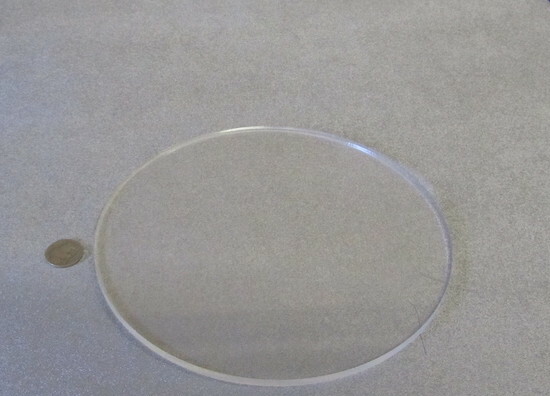 1/4" (.220") Thick x 8.0" Diameter Acrylic Circle Disc Clear