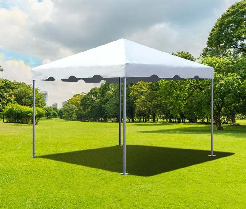 Commercial Frame Tent 10x10 White PVC Vinyl Canopy Waterproof Event Party Gazebo