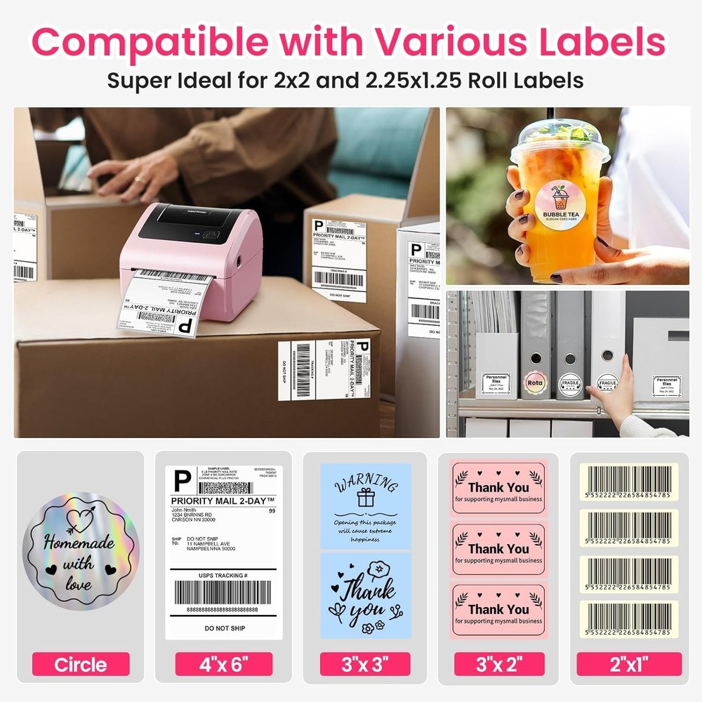 Phomemo 4x6 Wireless Shipping Label Printer Thermal Label Printer for USPS FedEx