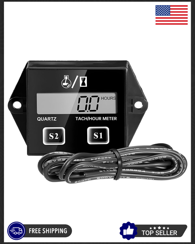 Tachometer,Car Accessories Small Engine Tachometer,Waterproof Inductive Tacho Ga